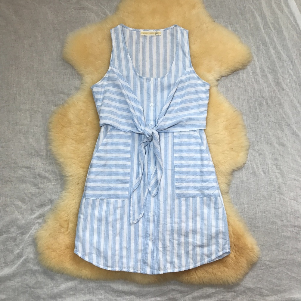 Magnolia South Blue + White Striped Dress